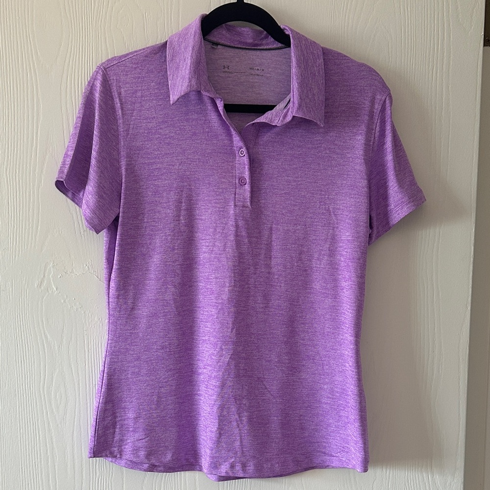 Under Armour Lavender Heather Polo Top